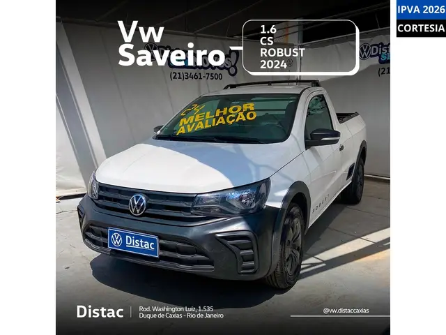 Carro Volkswagen Saveiro 2024 Robust CS 1.6