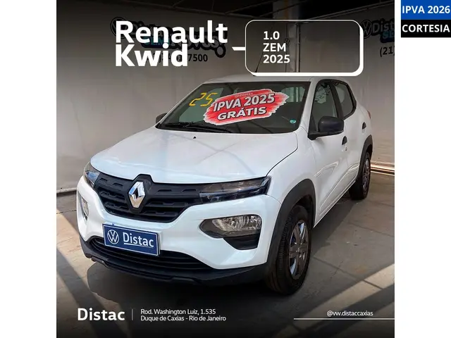 Carro Renault Kwid 2025 Zen 1.0 12v SCe (Flex)