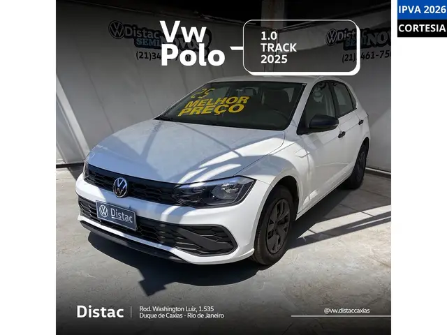 Carro Volkswagen Polo 2025 Track 1.0 Flex 12V 5p