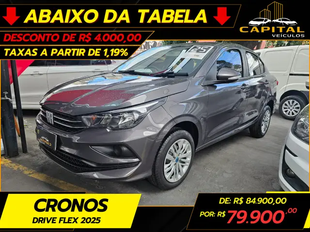 Carro Fiat Cronos 2025 Drive 1.0