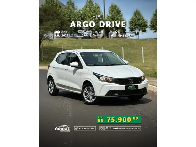 Carro Fiat Argo 2025 Drive 1.0
