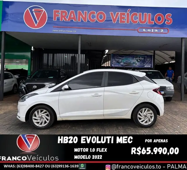 Carro Hyundai HB20 2022 1.0 TGDI Evolution (Aut)
