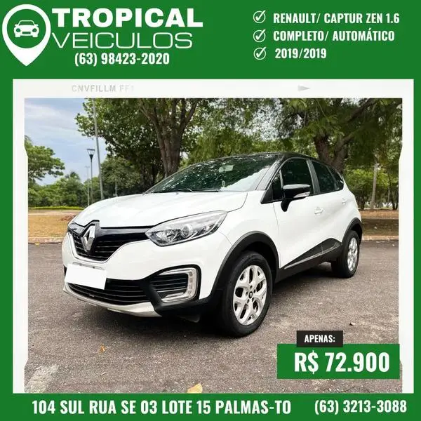 Carro Renault Captur 2019 Intense 1.6 16v SCe CVT (Flex)