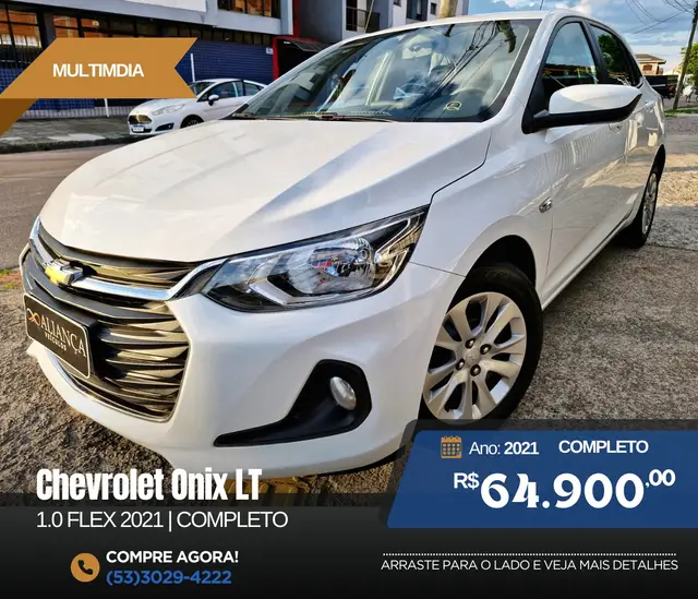 Carro Chevrolet Onix 2021 LT 1.0 (Flex)