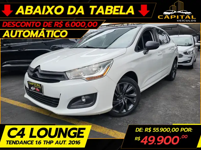 Carro Citroën C4 Lounge 2016 Tendance 1.6 THP (Flex)