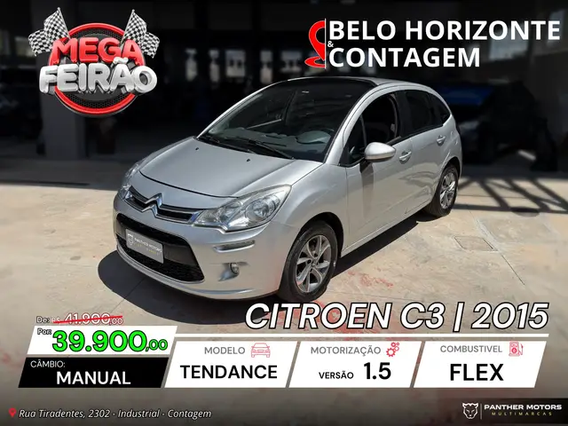 Carro Citroën C3 2015 Tendance 1.5 8V (Flex)