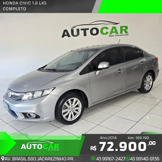 Carro Honda Civic 2014 New  LXS 1.8 16V i-VTEC (Aut) (Flex)