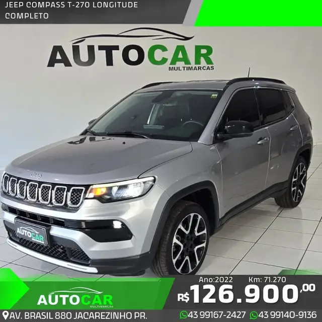 Carro Jeep Compass 2022 Longitude 1.3 T270 (Aut) (Flex)