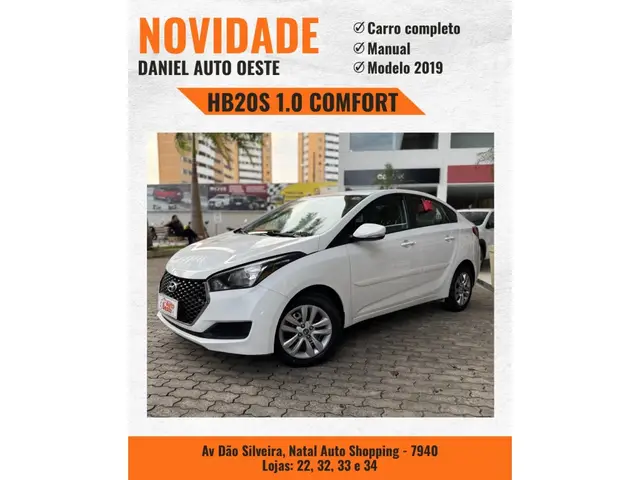 Carro Hyundai HB20S 2019 1.0 Comfort Plus (Flex)