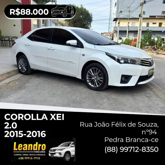 Carro Toyota Corolla 2016 2.0 XEi Multi-Drive S (Flex)