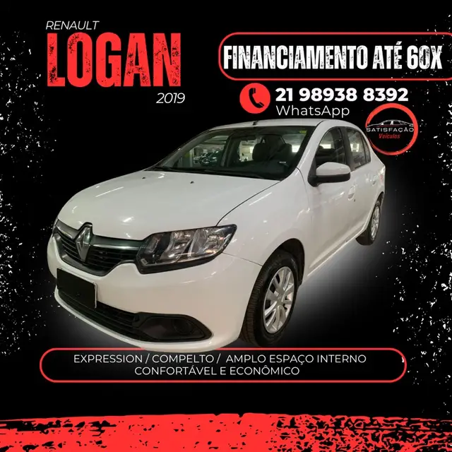 Carro Renault Logan 2019 Authentique 1.0 12V SCe (Flex)