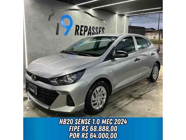 Carro Hyundai HB20 2024 Sense 1.0 (Mec.)