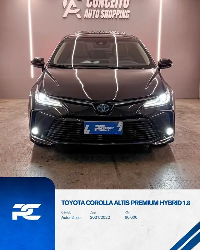 Carro Toyota Corolla 2022 Altis Premium Hybrid 1.8 (Flex) (Aut)