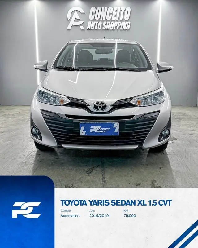 Carro Toyota Yaris Sedan 2019 1.5 XL CVT (Flex)