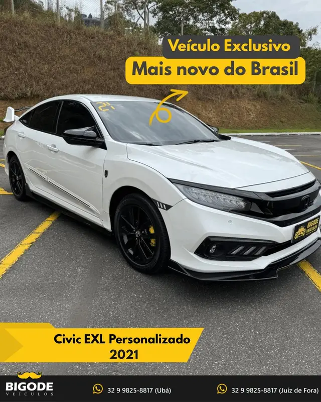 Carro Honda Civic 2021 EXL 2.0 i-VTEC CVT