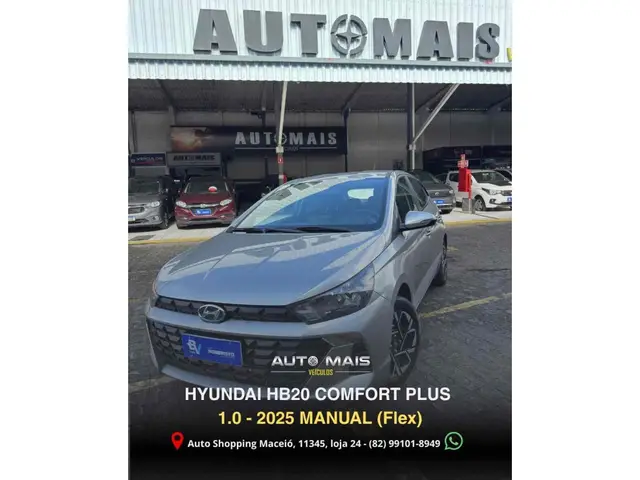 Carro Hyundai HB20 2025 Comfort Plus 1.0 (Mec.)
