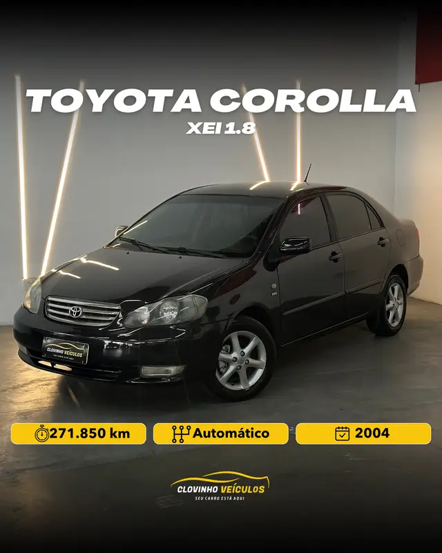 Carro Toyota Corolla 2004 Sedan XEi 1.8 16V (flex)