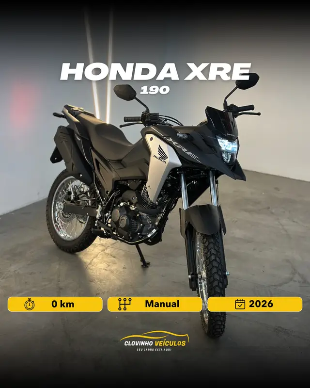 Moto Honda XRE 190 2026 SE