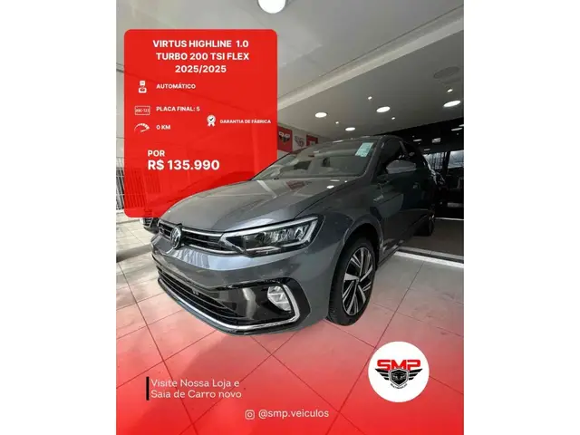 Carro Volkswagen Virtus 2025 Highline 1.0 200 TSI