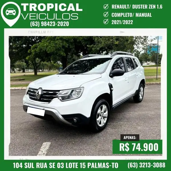 Carro Renault Duster 2022 Zen 1.6 16V (Flex)