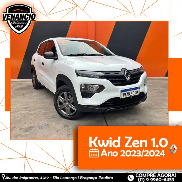 Carro Renault Kwid 2024 Zen 1.0 12v SCe (Flex)
