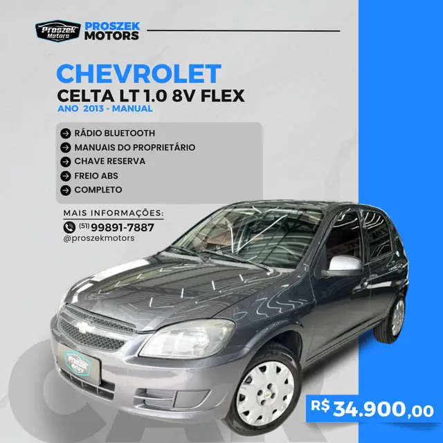 Carro Chevrolet Celta 2013 LT 1.0 (Flex)