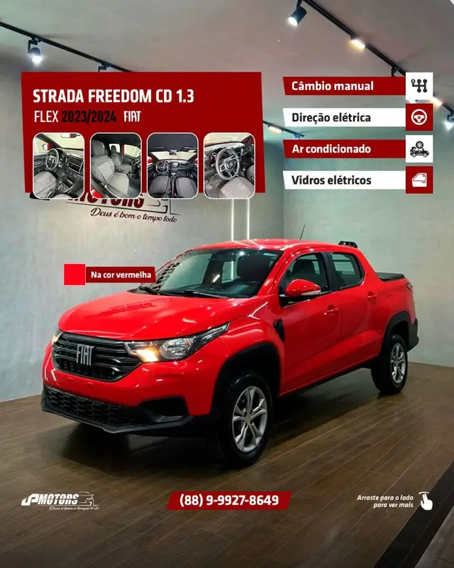 Carro Fiat Strada 2024 Freedom 1.3 Flex 8V CD