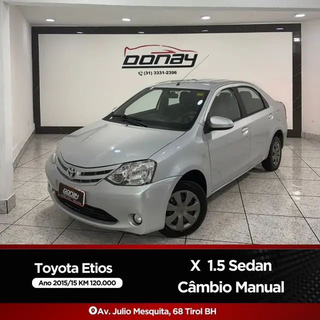 Carro Toyota Etios Sedan 2015 X 1.5 (Flex)