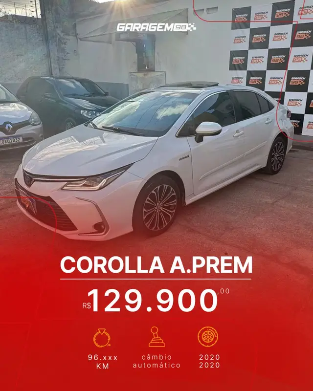 Carro Toyota Corolla 2020 1.8  HYBRID FLEX ALTIS PREMIUM CVT