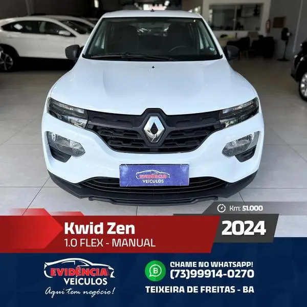 Carro Renault Kwid 2024 Zen 1.0 12v SCe (Flex)