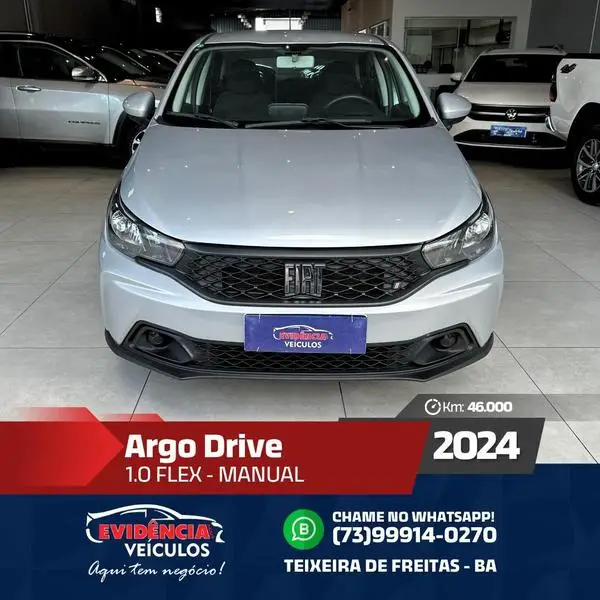 Carro Fiat Argo 2024 Drive 1.0