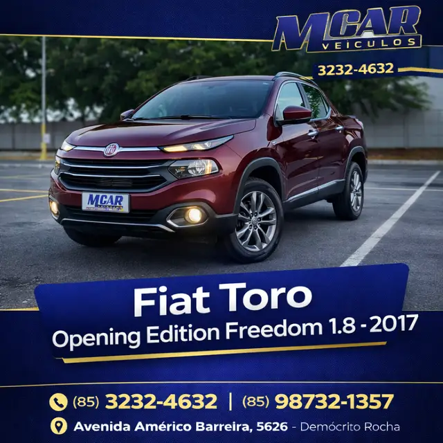 Carro Fiat Toro 2017 Freedom Open Edition 1.8 AT6 4x2 (Flex)