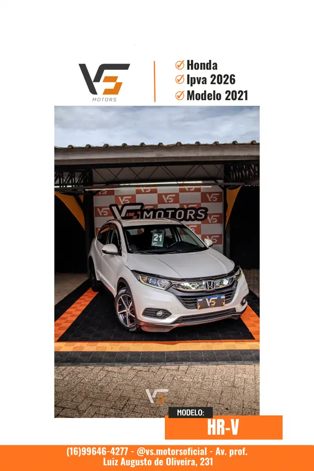 Carro Honda HR-V 2021 EX CVT 1.8 I-VTEC FlexOne