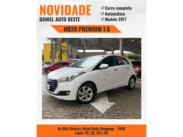 Carro Hyundai HB20 2017 1.6 Premium (Aut) (Flex)
