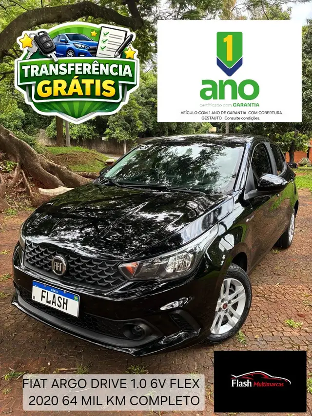 Carro Fiat Argo 2020 Drive 1.0 Firefly (Flex)