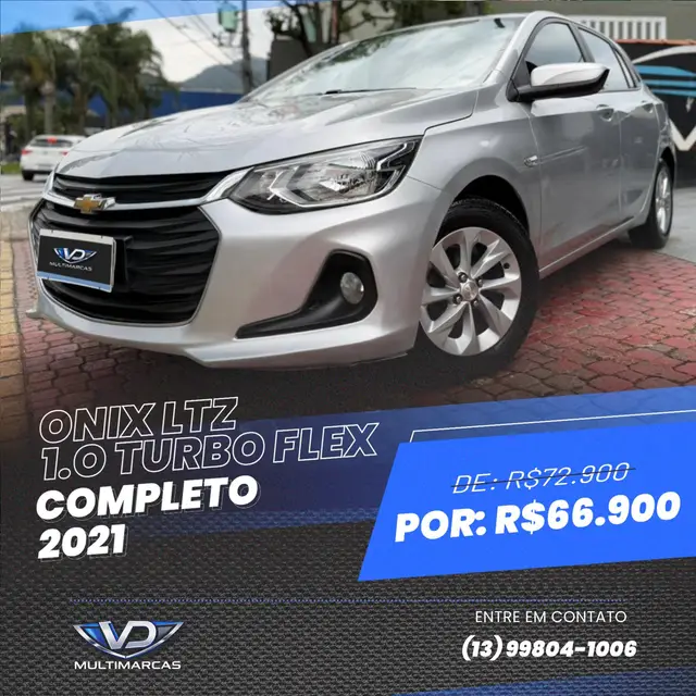 Carro Chevrolet Onix 2021 LTZ 1.0 Turbo (Aut.)