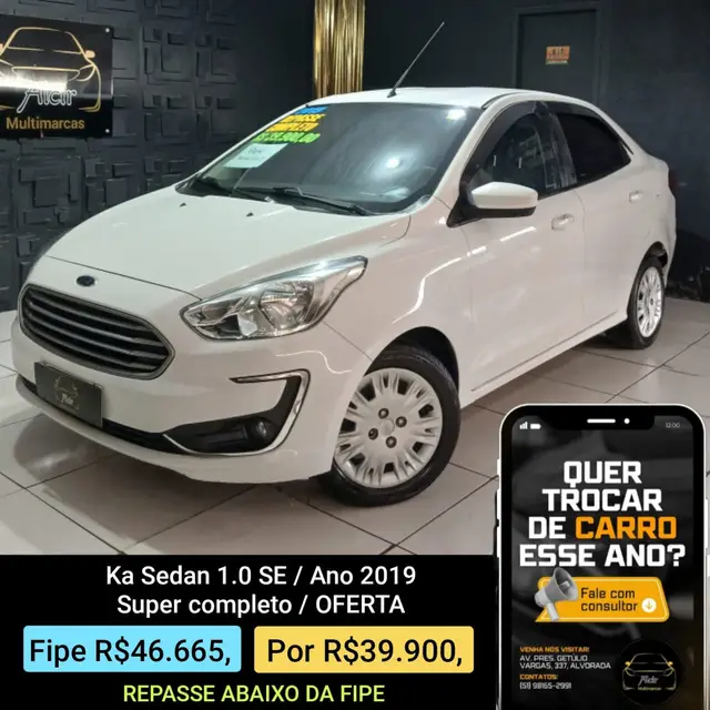 Carro Ford Ka Sedan 2019 SE Plus 1.0 (Flex)
