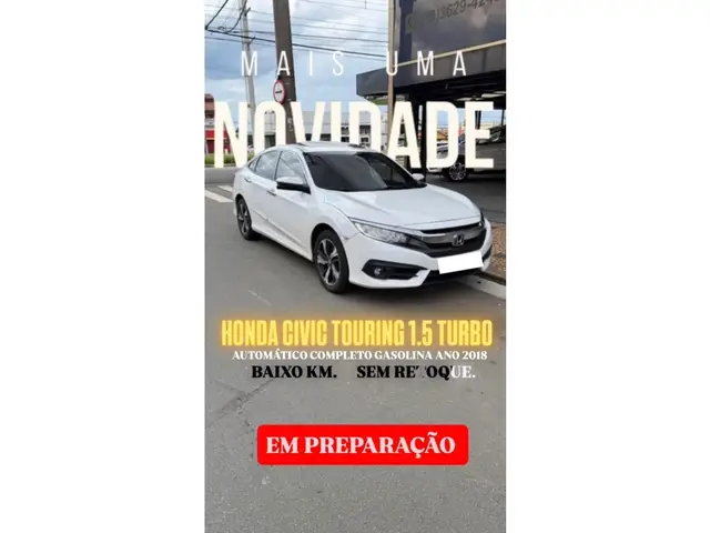 Carro Honda Civic 2018 1.5 Touring Turbo Aut