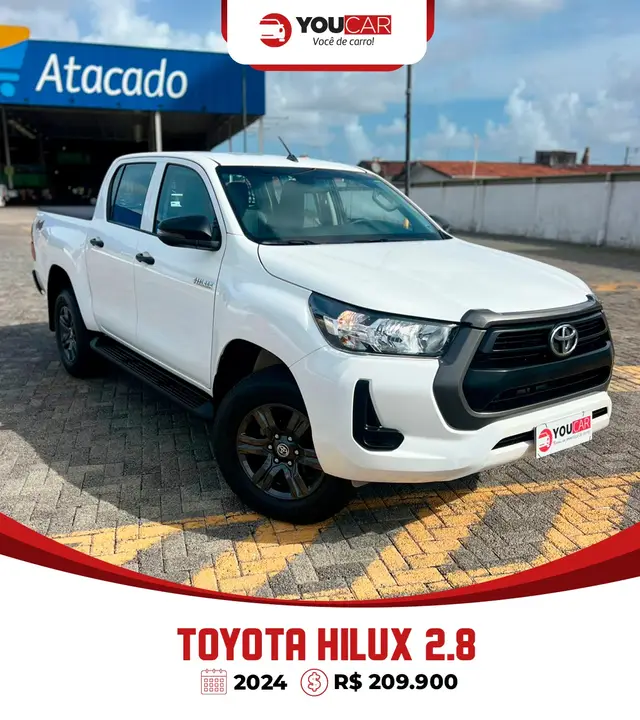 Carro Toyota Hilux Cabine Dupla 2024 STD Power Pack 4x4 2.8 Diesel