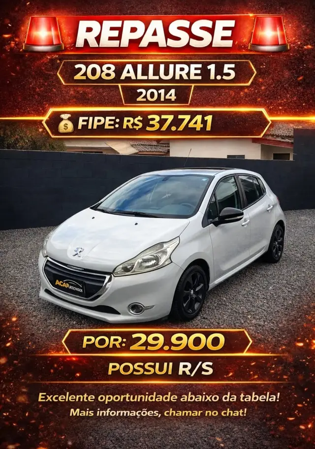 Carro Peugeot 208 2014 Allure 1.5 8V (Flex)