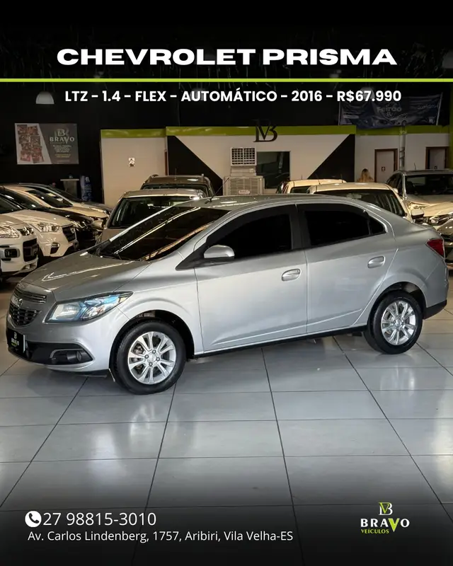 Carro Chevrolet Prisma 2016 1.4 LTZ SPE/4 (Aut)