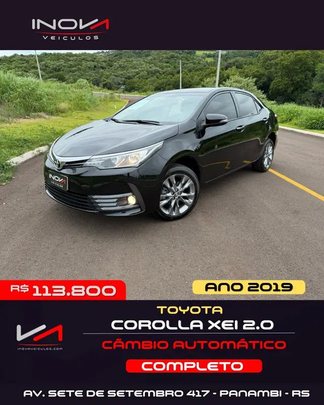 Carro Toyota Corolla 2019 2.0 XEi Multi-Drive S (Flex)