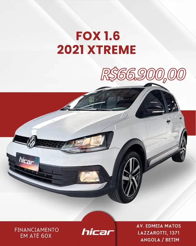 Carro Volkswagen Fox 2021 1.6 MSI Xtreme (Flex)