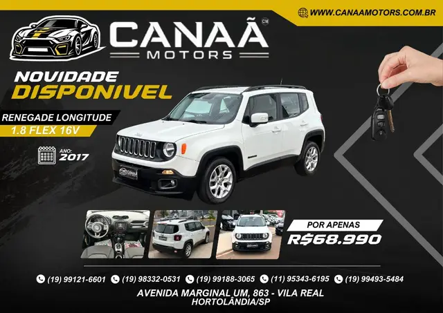 Carro Jeep Renegade 2017 Longitude 1.8 4x2 (Aut) (Flex)