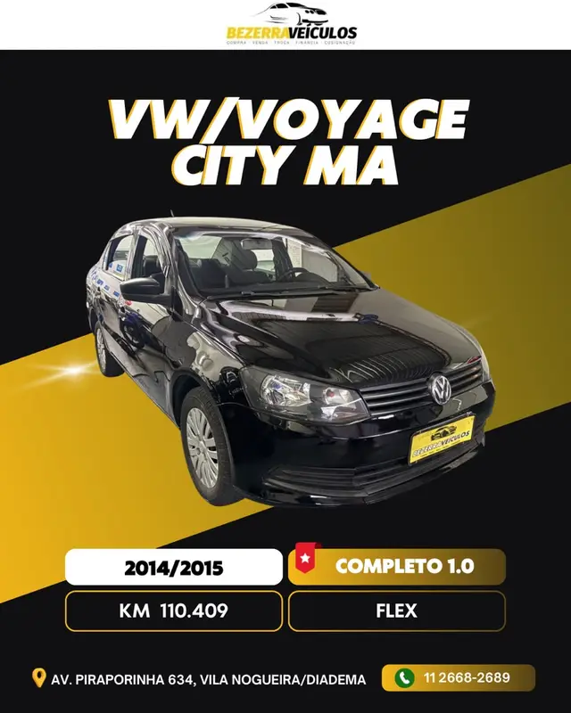 Carro Volkswagen Voyage 2015 1.0 City Mi Total Flex 8V