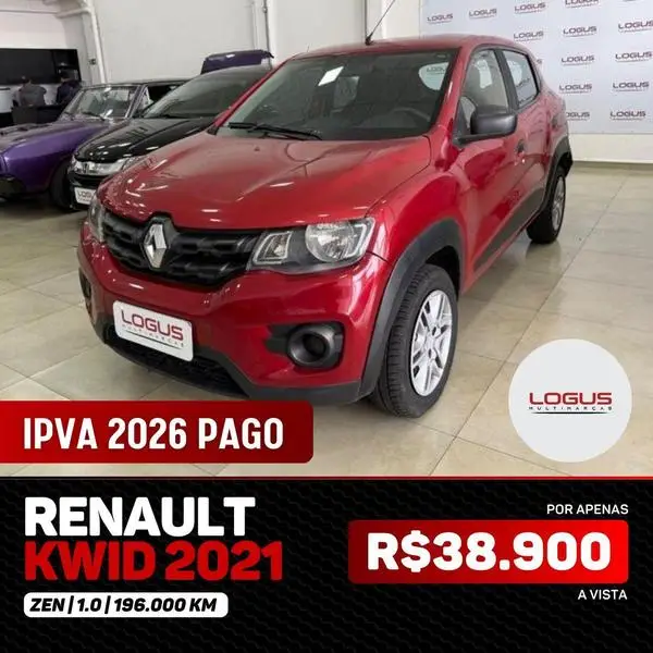 Carro Renault Kwid 2021 Zen 1.0 12v SCe (Flex)