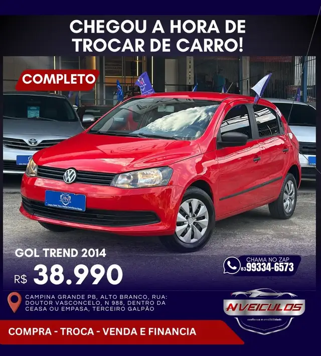 Carro Volkswagen Gol 2014 1.0 Mi Total Flex 8V 2p