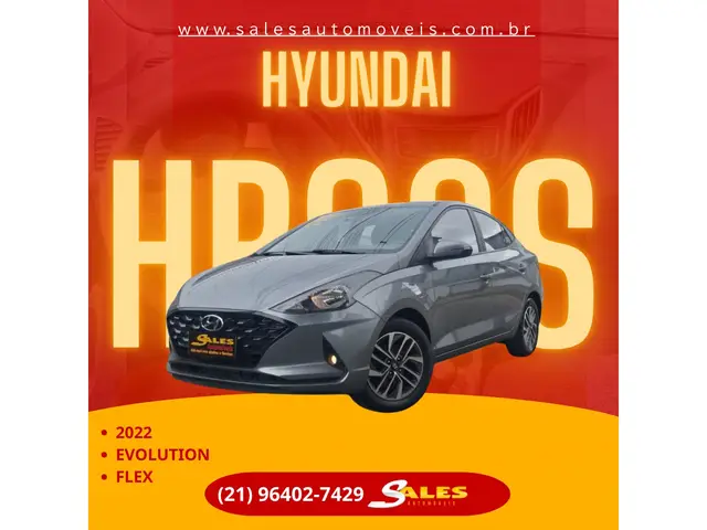 Carro Hyundai HB20S 2022 Evolution 1.0 TB Flex 12V Aut.