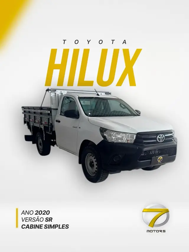 Carro Toyota Hilux Cabine Simples 2020 Hilux 2.8 TDI Chassi CS 4x4