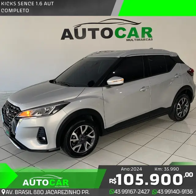 Carro Nissan Kicks 2024 Sense CVT 1.6 (Flex)